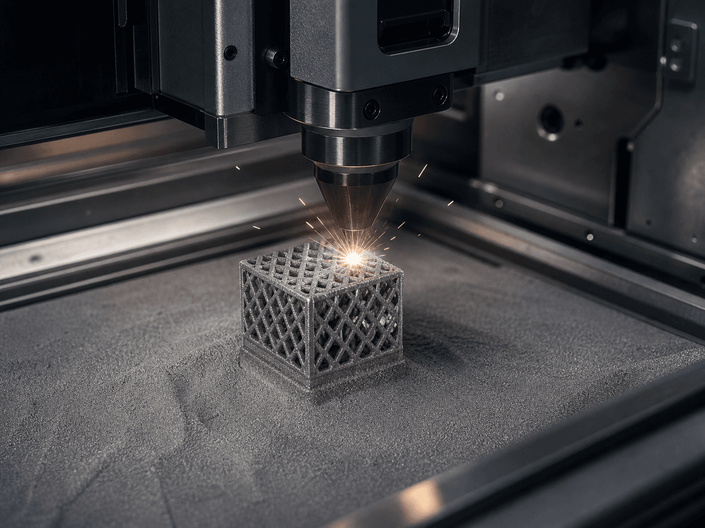 Metal additive manufacturing of a lattice component
