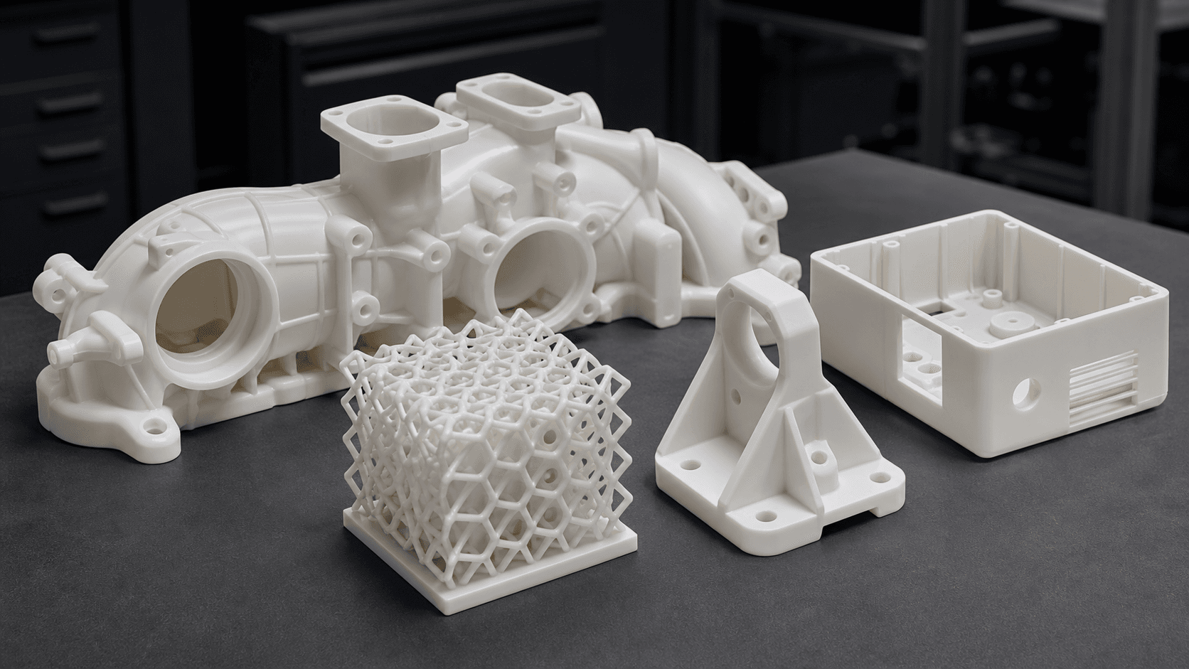 White SLA resin prototypes and high-detail engineering parts