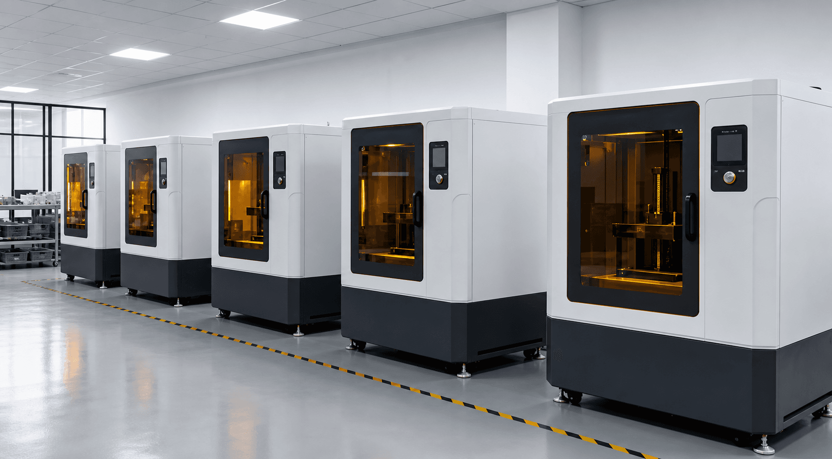 Industrial SLA printers inside the ExactProto workshop